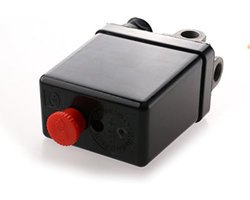 Luchtpompdrukschakelaar - Schakelaar compressor - Viergatsschakelaar - Luchtcompressor Drukschakelaar Regelklep - 240V AC 20A 175 PSI 12 Bar 4 poorten - Olievrije stille luchtcompressor Luchtpompaccessoires - Automatische drukschakelaar Verticaal