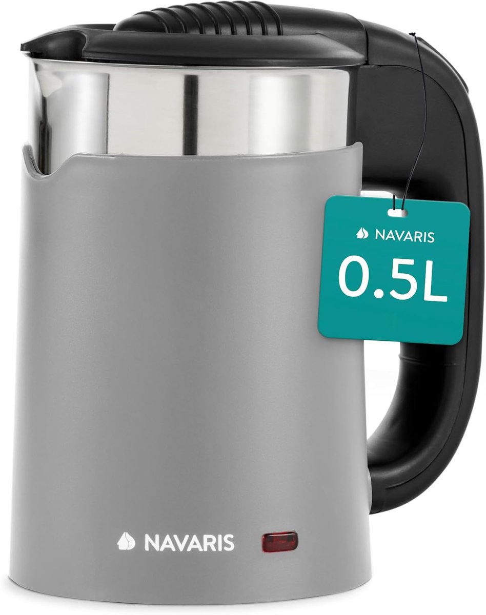 Reis Waterkoker 0,5L - Roestvrij Staal - Inclusief 2 Bekers - Mini Camping Waterkoker