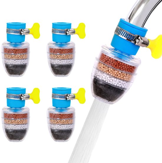 Waterfilter met actieve koolwaterfilter van roestvrij staal, voor een