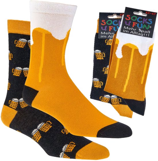 Pack économique de Chaussettes pour hommes | chaussettes femme | taille 42-47 | chaussettes drôles | chaussettes joyeuses imprimées | 5 thèmes | par 10 paires