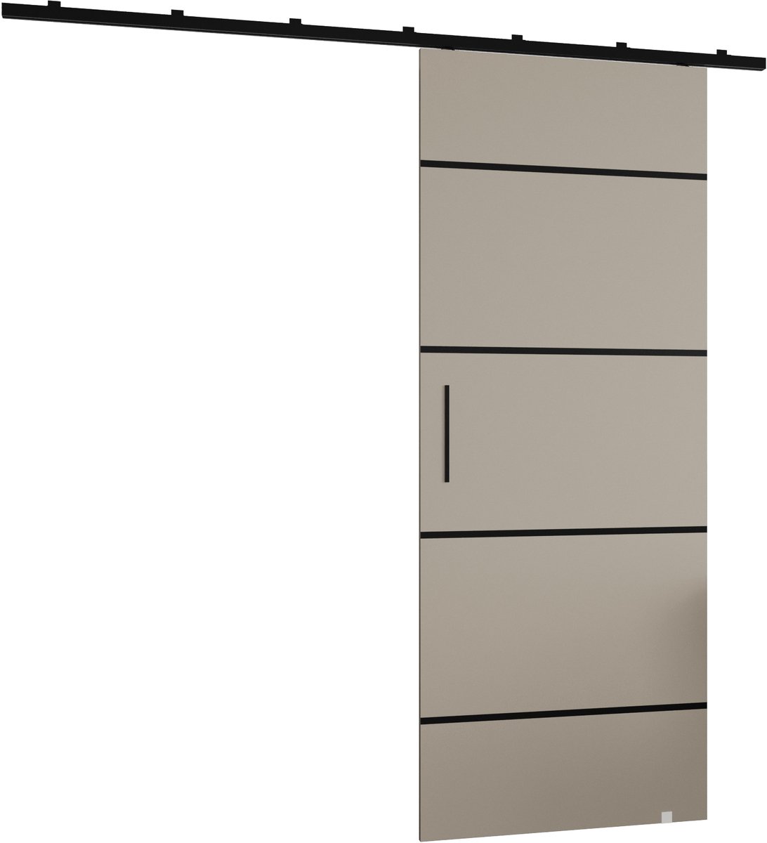 Schuifdeursysteem met rail - Loftdeur met wandmontage - 90x204cm - AVANTI IV - Cachemire met Soft-Close