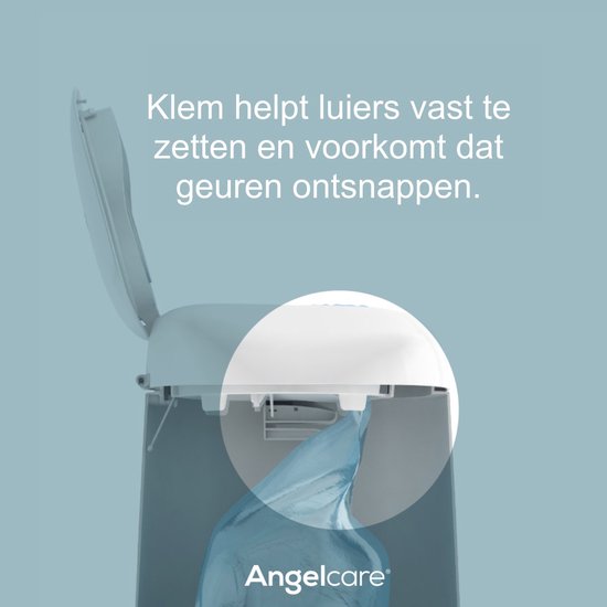 Angelcare Dress Up - Wit Luieremmer - Met OdourSeal™ Technologie & Navulcassette - Personaliseerbaar met Hoezen