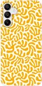 Motif corail, Blanc, Jaune