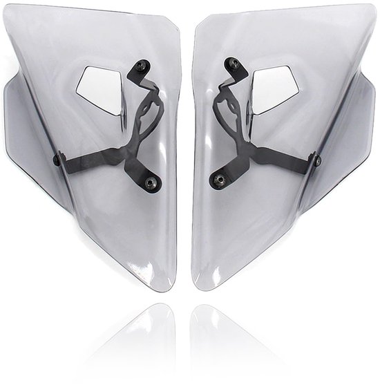 Powersports Windschermen Motorfiets Ovale Voorruit Helder Voorruit Spoiler Lucht Wind Deflector Guard Schild Universele Pasvorm (rokerig) (Transparant