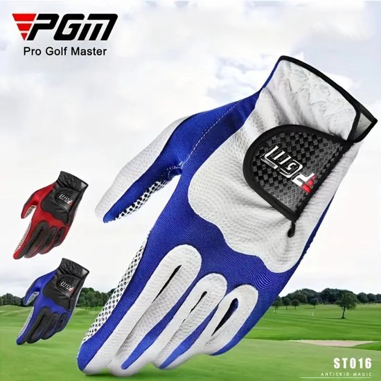 Nivard Golfhandschoenen - Golf Accessoires - Handschoen AntiSlip - Heren - Links - Wit/Blauw - Maat M/L van Nivard — afbeelding 3