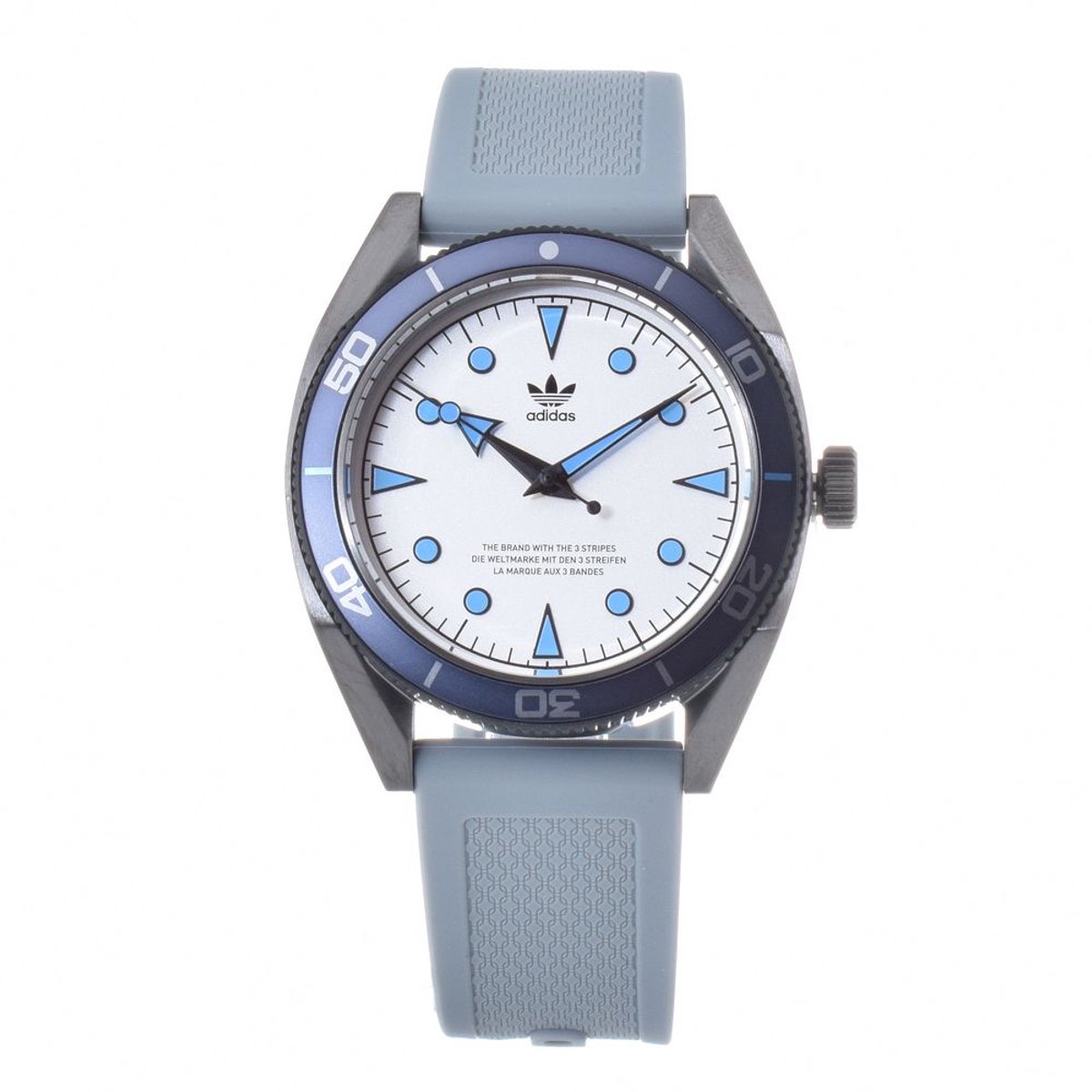Adidas Grijze Silicone Horloge - Stijlvolle Edition Twee Met 5ATM Waterdichtheid