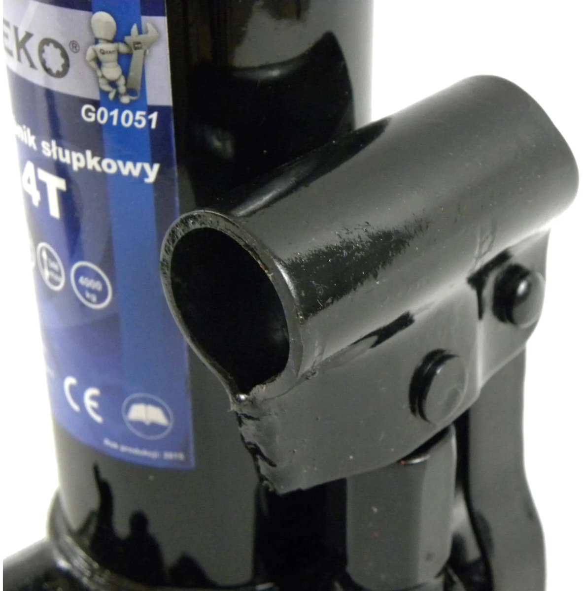 GEKO Hydraulische fleskrik - 4 ton - compact ontwerp - automatische veiligheidsklep - verstelbare zadelhoogte