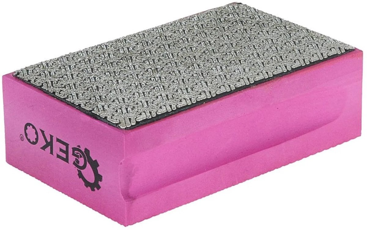 GEKO Diamant schuurblok - P60 korrel - Duurzaam en slijtvast - 94 x 64 x 31 mm