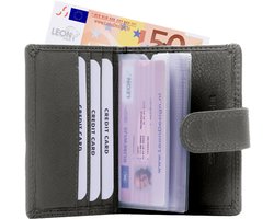 Pasjeshouder - Pasjeshouder uitschuifbaar - Pasjeshouder mannen - Pasjeshouder vrouwen - Creditcardhouder heren - Creditcardhouder dames - Pasjeshouder mannen met portemonnee - Pasjeshouder vrouwen portemonee - Pasjeshouder portemonnee - Leer