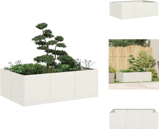 Jardinière Florus Jive Terrace 80 Cm - Blanc, L78 X P39 X H37.2 Cm, Avec Réservoir D'Eau, En Plastique Recyclé, Pour Intérieur/Extérieur