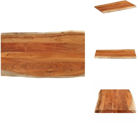 vidaXL Tafelblad rechthoekig 100x50x1,5 cm massief beukenhout