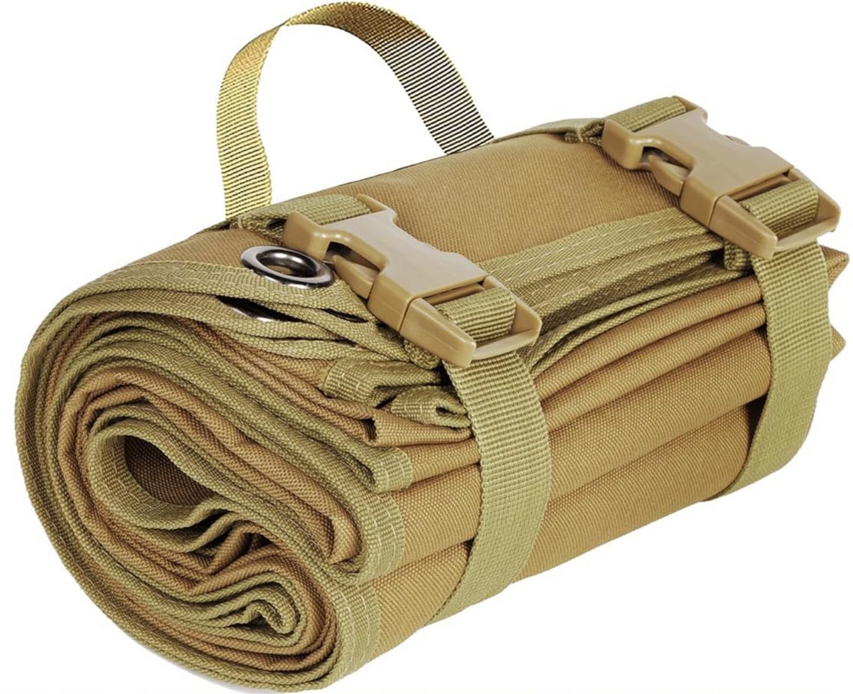 Tamarow Camping Mat Opvouwbaar - Picknickkleed Waterproof - Festival Grondzeil - Tentzeil - Zitmatje - Bruin