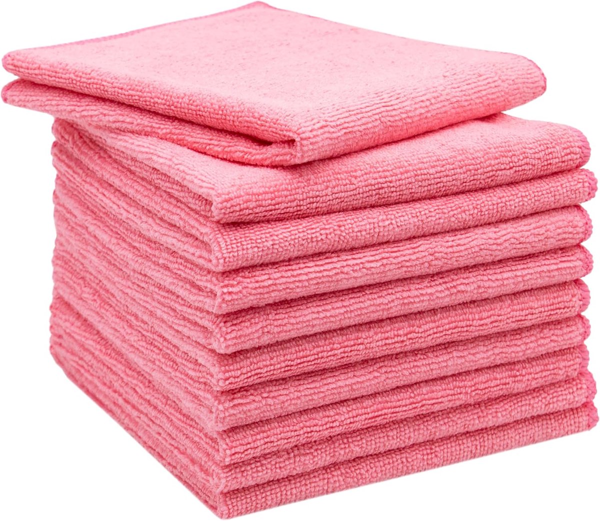 Set van 10 Microvezeldoeken 32x32 cm - Absorberend en Zacht, Roze