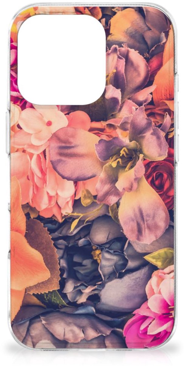 Back Cover voor iPhone 16 Pro TPU Case Bosje Bloemen