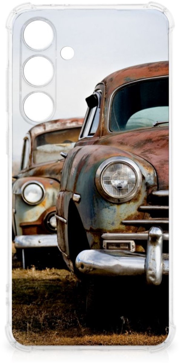 Samsung Galaxy S24 FE Anti-shock Hoesje met foto Vintage Auto