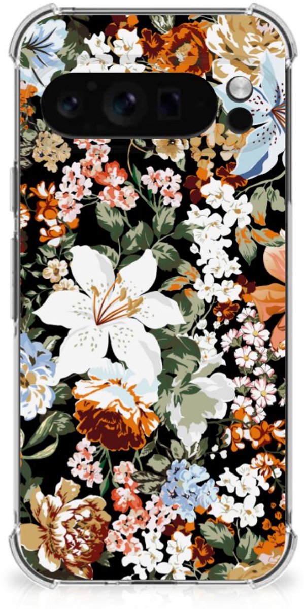 Case voor Google Pixel 9 Pro XL Dark Flowers