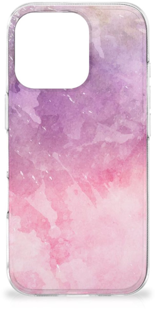 Hoesje maken iPhone 16 Pro Pink Purple Paint