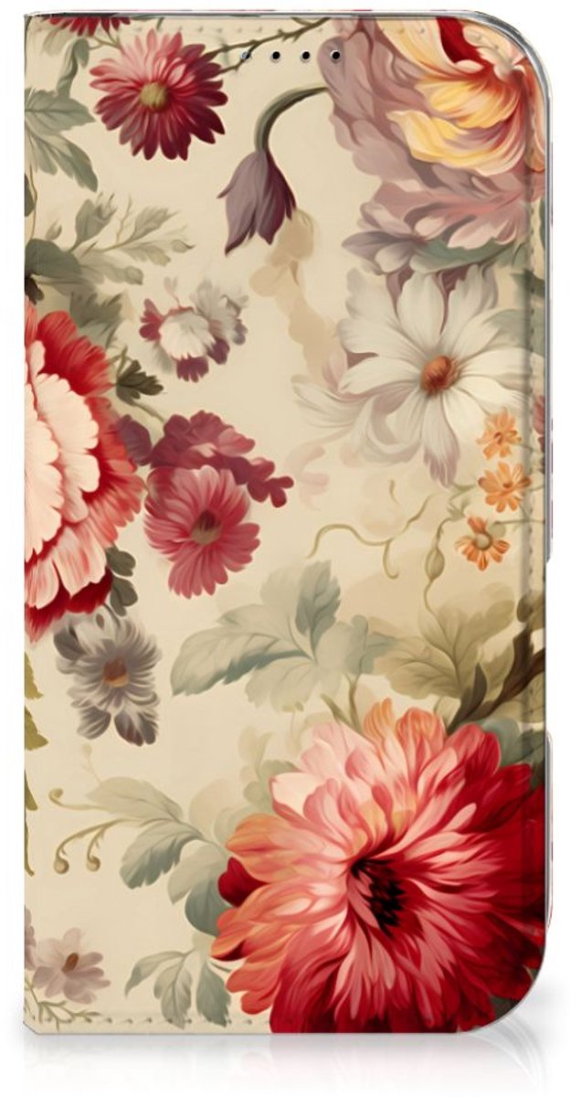 Smart Cover voor iPhone 16 Bloemen