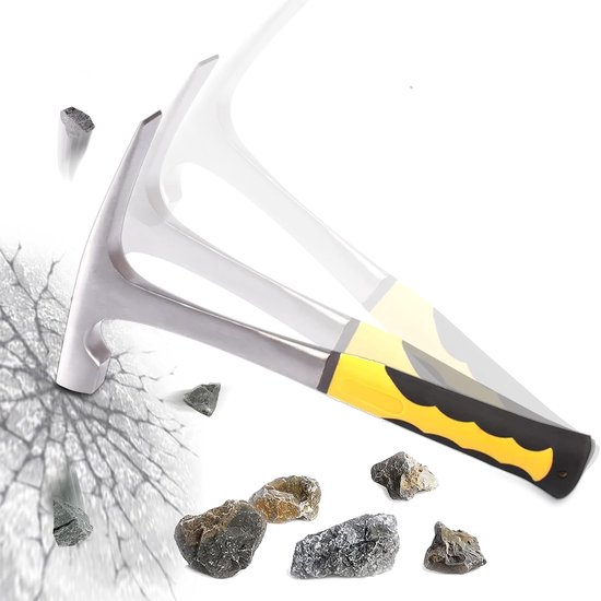 Geologische Hamer Met Platte Mond En Spitse Punt - Stenen Hamer Voor Onderzoek (Small)