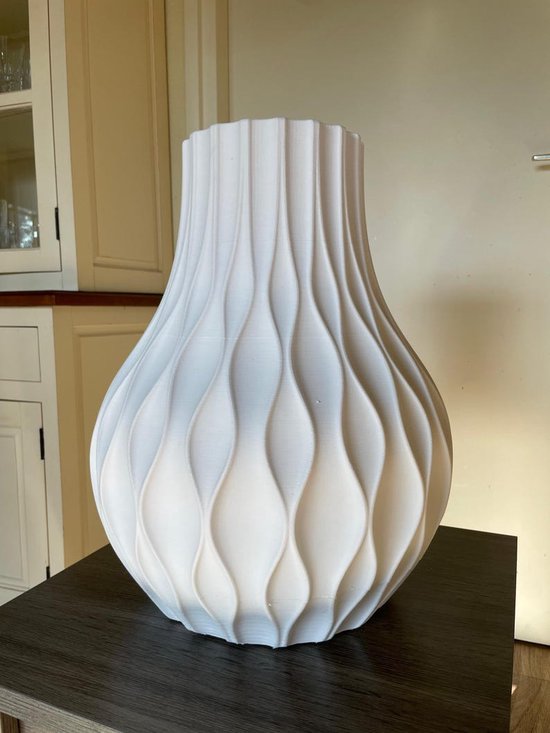 Light&living Vaas deco 17x58 cm LONGA keramiek crème
