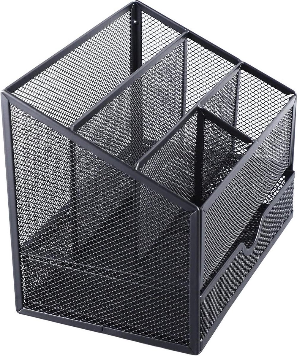 Metalen Bureauorganizer - Verwijderbare Lades - Compact - A4 A5 - Boeken & Pennen - Notities - Elegante & Duurzame Kantoortafelorganizer .