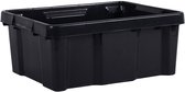 EDA Opbergbox/ caisse de rangement 20 L - noir - plastique - L43 x l34 x H17 - empilable / emboîtable - coffre de rangement - rangement
