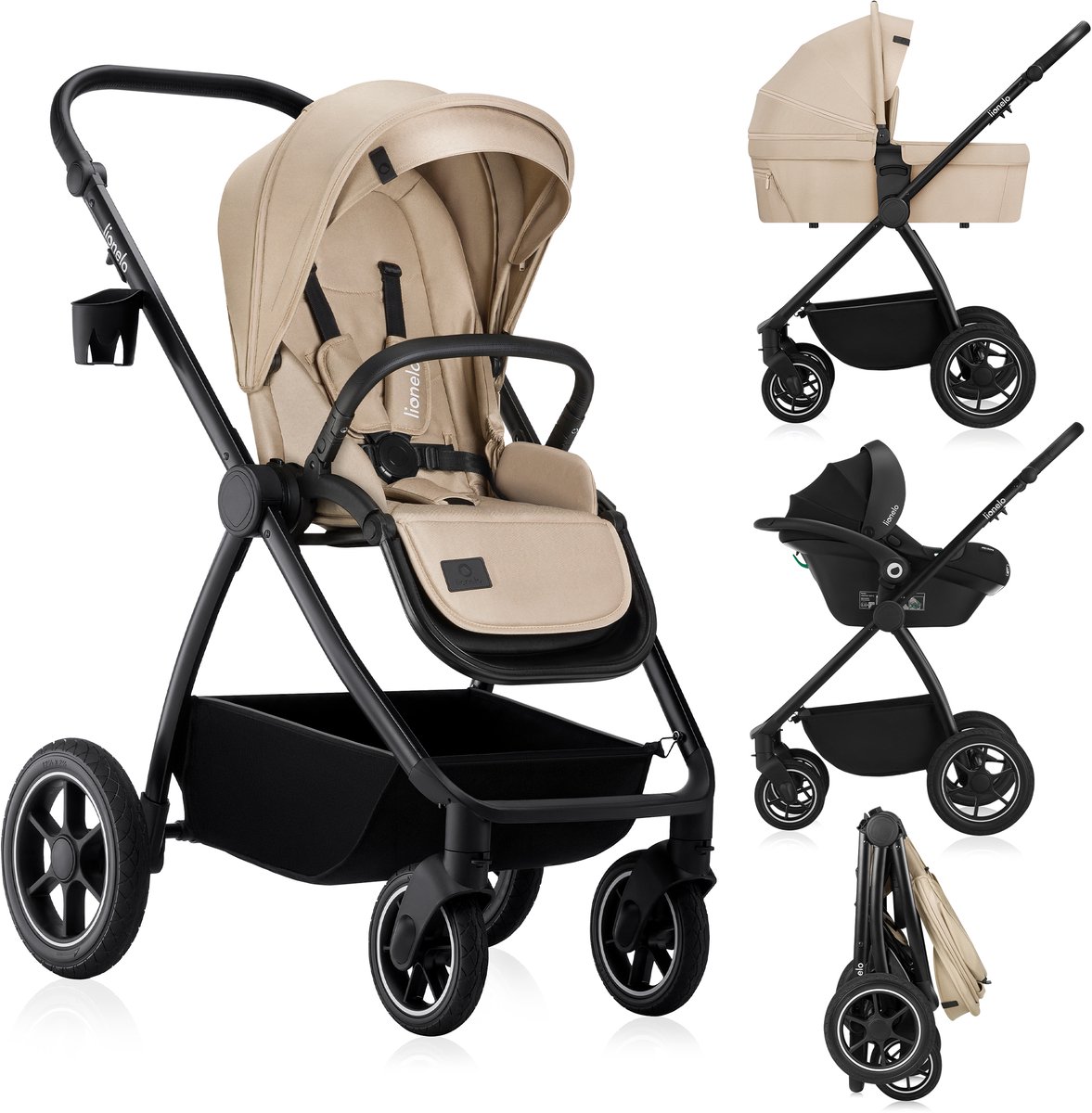Lionelo Meril 3in1 Kinderwagen met (EAN: 5903771720144) - Lionelo - €341,00