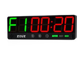 ZEUZ Mini Interval Timer voor CrossFit, Fitness & Sport – Stopwatch, Countdown & Aftelklok - Tabata & HIIT Digitale GYM Klok – 15,5 x 2,2 x 4,7 CM