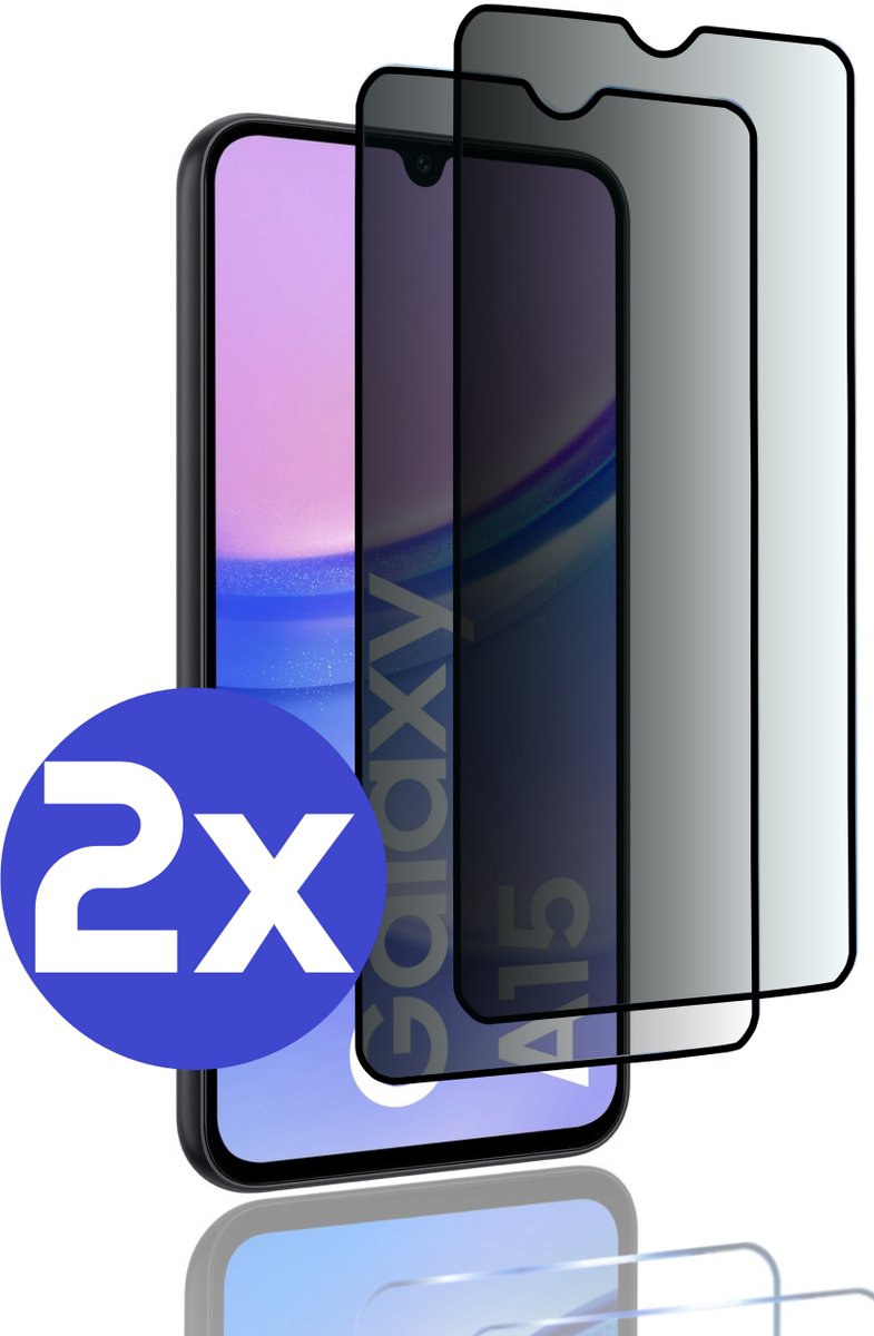 ArmorDrop Privacy Screenprotector Geschikt Voor Samsung A14 - Gehard Glas - 2 Stuks