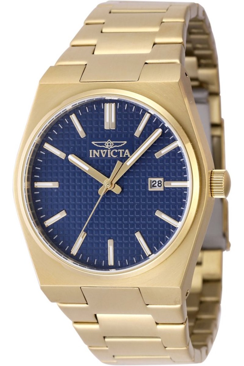 Invicta Speedway 48396 Heren Horloge - Waterdicht - Analoog - Quartz Uurwerk - Roestvrij Staal met blauwe Wijzerplaat - 40mm