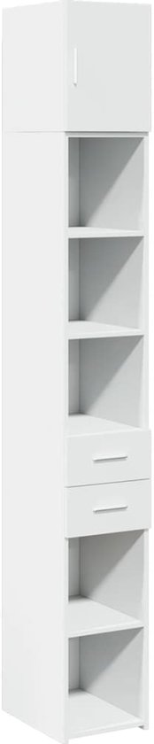 Smalle Ladekast Opbergtoren Met 4 Laden, Slanke Ladekast Met Houten Frame, Witte Ladekast Voor Slaapkamer, Badkamer, Kleine Ruimtes, Wasruimte, Kast(B