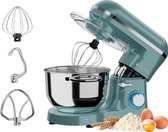 KitchenBrothers Keukenmachine - 2000W - Keukenrobot - 6,2L - Mixer met Mengkom - Keukenmixer - Pastel Groen