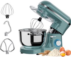 KitchenBrothers 2000W Keukenmachine - Keukenrobot - 6,2L - Mixer met Mengkom - Keukenmixer - BPA-vrij - Pastel Groen