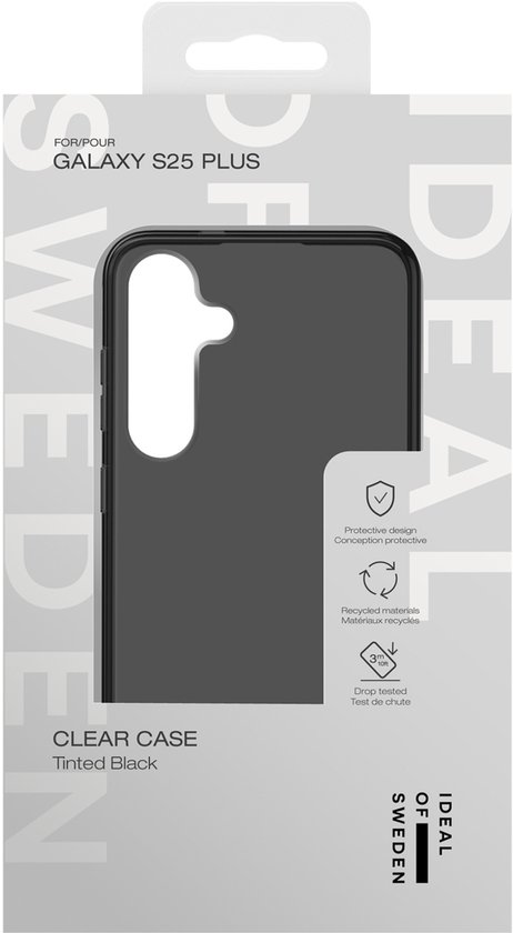 Coque iDeal of Sweden adaptée à la coque Samsung Galaxy S25 Plus - Coque transparente iDeal of Sweden - noir