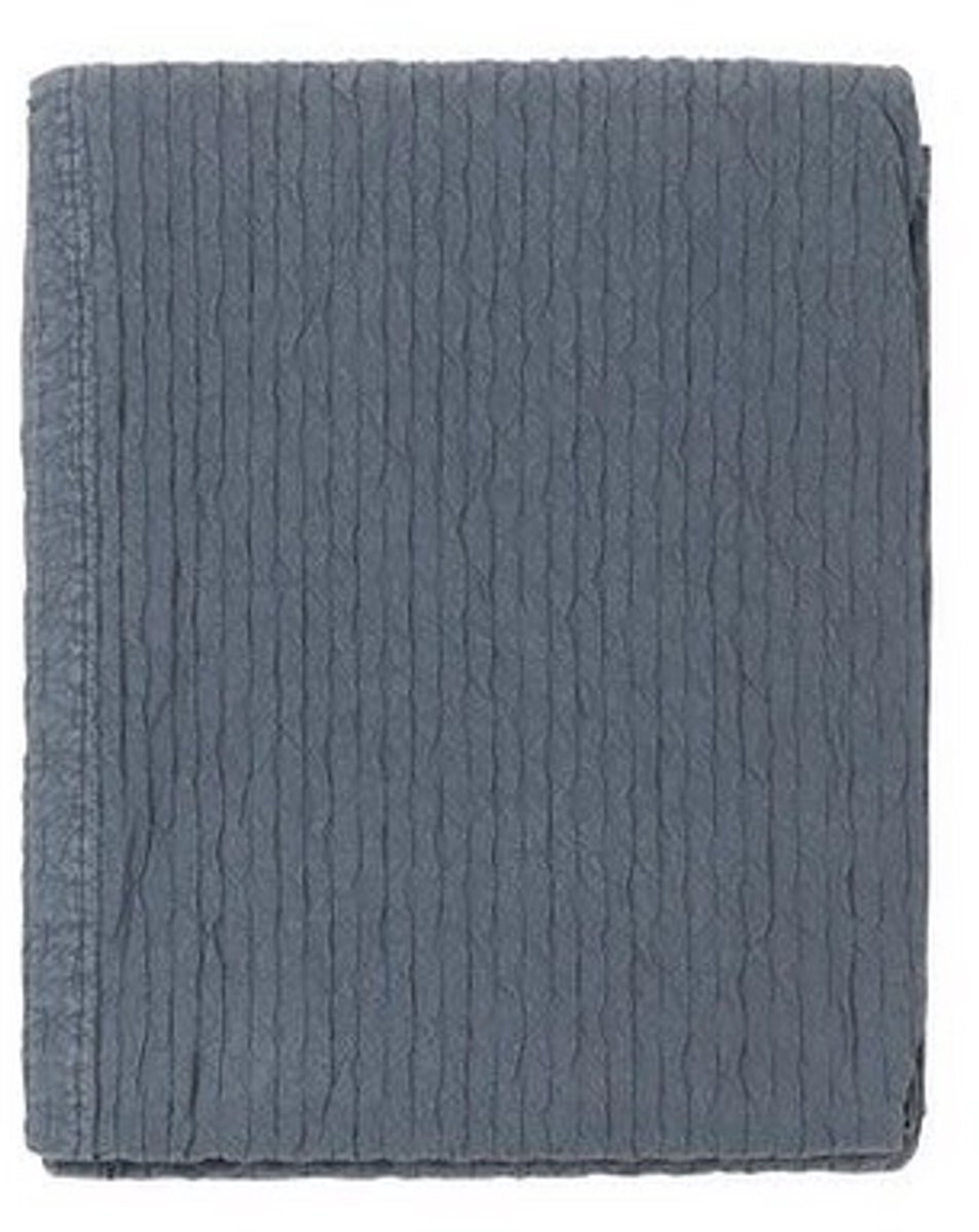 Plaid House in Style Bologna Anthracite Katoen-260 x 260 cm Grijs