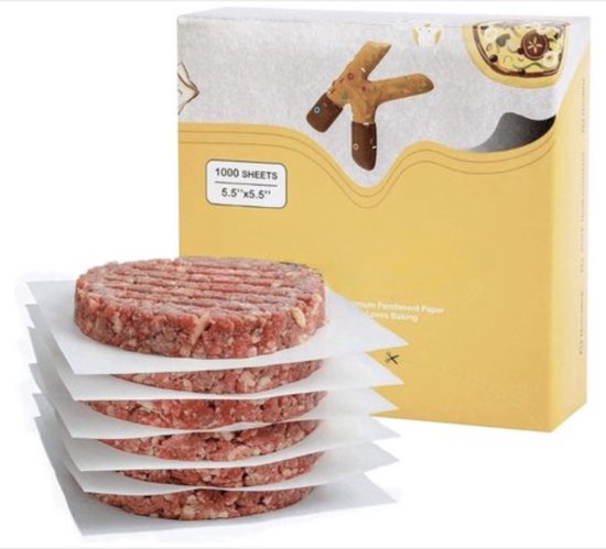 Belmalia 500 Blatt Burgerpapier Backpapier Patty Paper für Perfekte