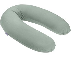 Doomoo Buddy - Voedingskussen - Zwangerschapskussen - Zijslaapkussen met superfijne en extra stille microkorrels - katoen - 180cm - Corduroy Green