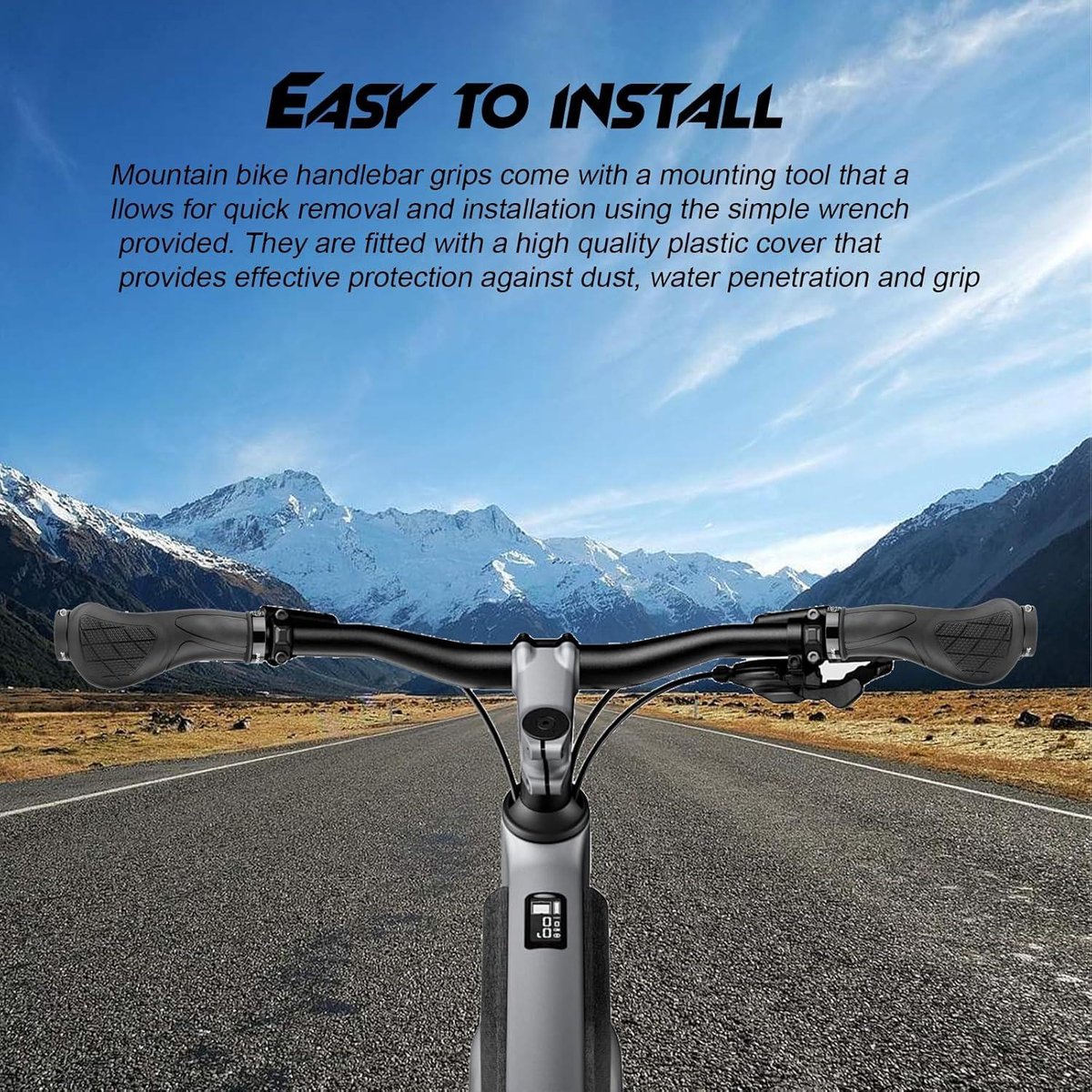 Stuurgreep comfort ergonomisch tweekleurig MTB BTT fiets
