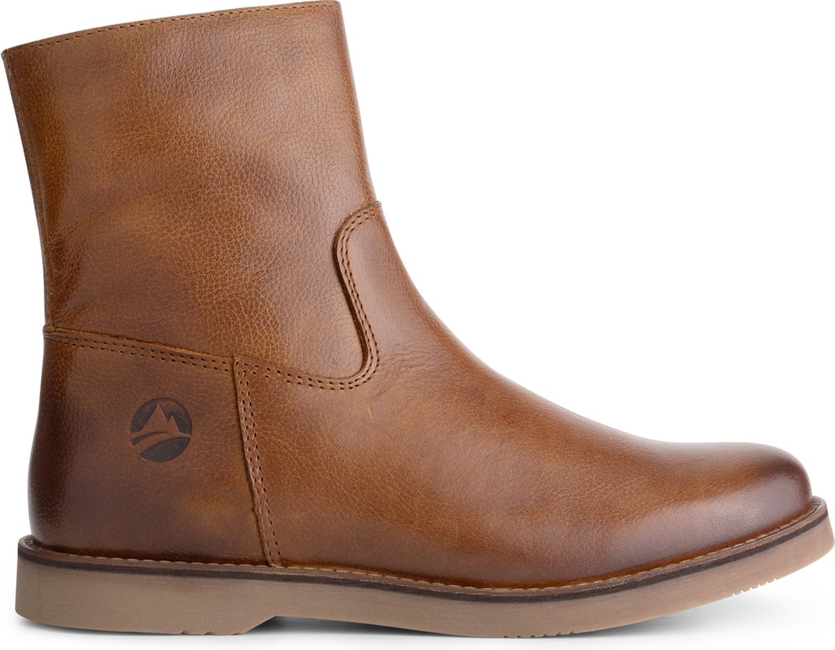 Travelin’ Castres Dames leren laars 100% leer Enkellaars Cognac Bruin