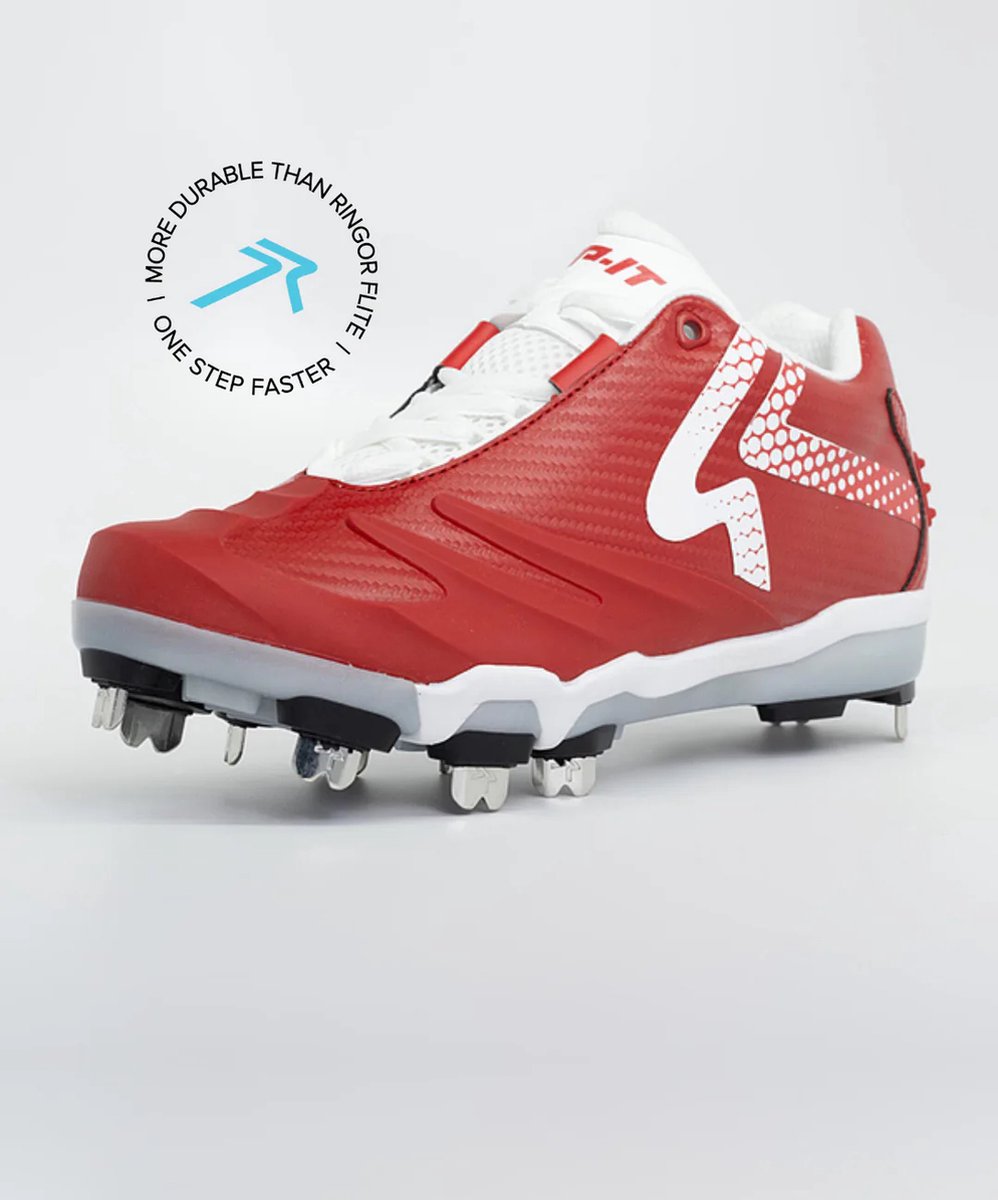 Ringor - Rip-IT - MLB - Softbal - Pro - Softbal Schoenen - Metalen Spikes - Wit - US 10/EU 41