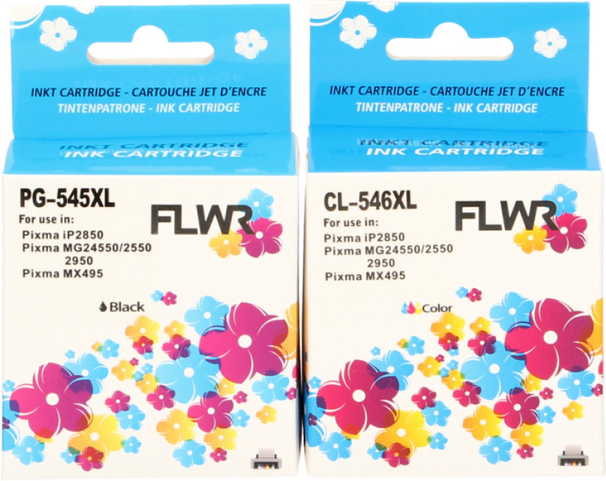 FLWR - Cartridges / Canon PG-545XL / CL-546XL Multipack / zwart en kleur / Geschikt voor Canon