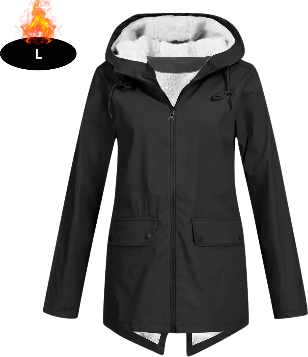 Livano Windjas Dames Parka Lente & Herfst Jas Volwassen Windjack Windbreaker Outdoor Zwart