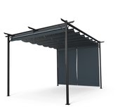 Blumfeldt pergola 3x4 m, Weerbestendig polyester dak & zijgordijnen, Gepoedercoat stalen frame, Eenvoudige montage, Stabiel & wintervast Voor gebruik het hele jaar door