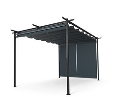 Blumfeldt pergola 3x4 m, Weerbestendig polyester dak & zijgordijnen, Gepoedercoat stalen frame, Eenvoudige montage, Stabiel & wintervast Voor gebruik het hele jaar door