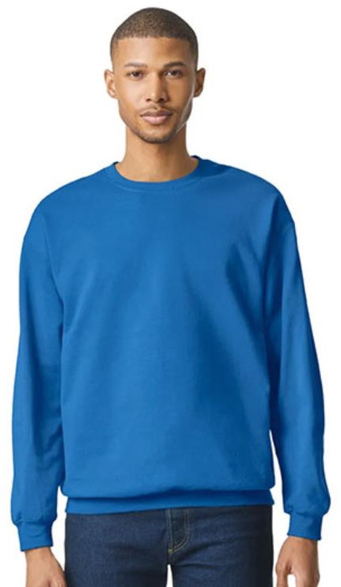 Gildan - Softstyle Midweight Fleece Crewneck Sweater - Royal maat 4XL