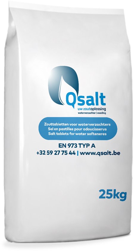 Comprimés de sel Qsalt 25 kg - Sel régénérant pour adoucisseur d'eau