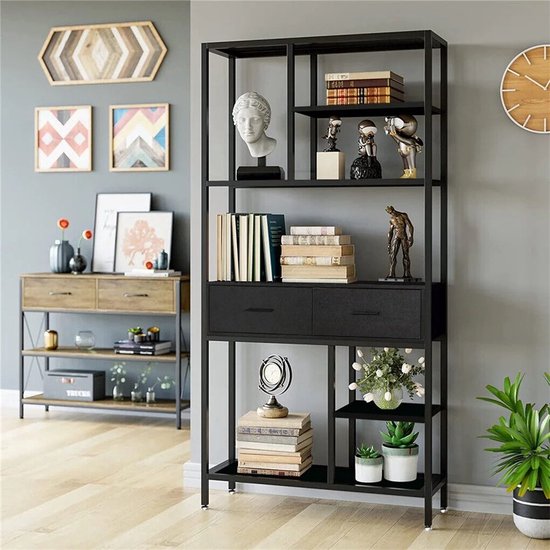 Bookcase Boaz Black 55 cm door - Furniture