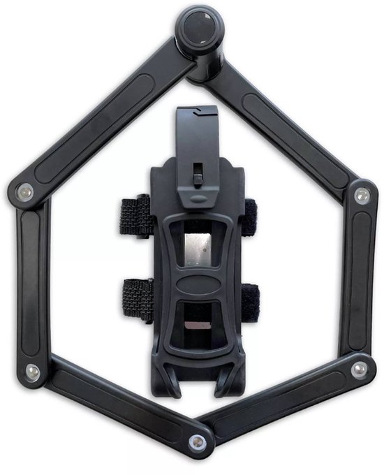 Vouwslot Lynx ART2 85 cm zwart stevig flexibel fietsslot met framehouder voor E-bike Fatbike