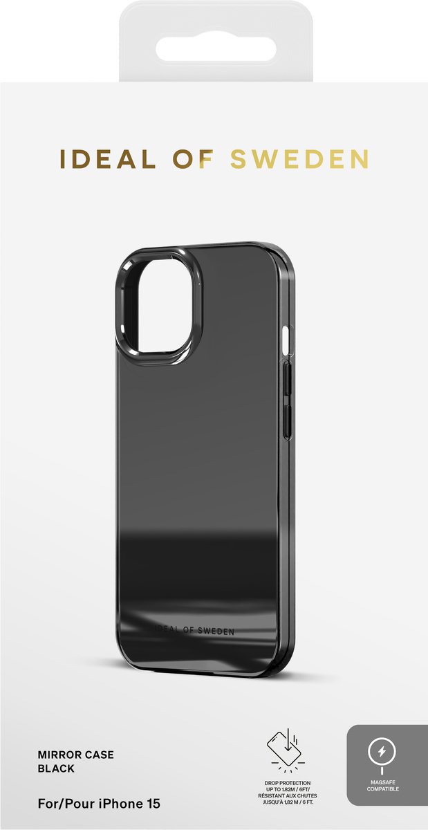 iDeal of Sweden Mirror Case MagSafe iPhone 15 Mirror Black
