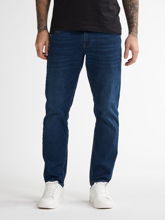 Petrol Industries Heren Jeans Regular Tapered Fit Russel - Spijkerbroek - Stretchdenim - Essentials Collection - Blauw - Maat W32L34